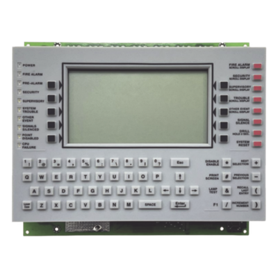 Anunciador de Control de Red / Pantalla LCD 640 Caracteres / Teclado QWERTY / 11 LEDs de Estado / 4 Relés Form-C / Compatible Serie ONYX