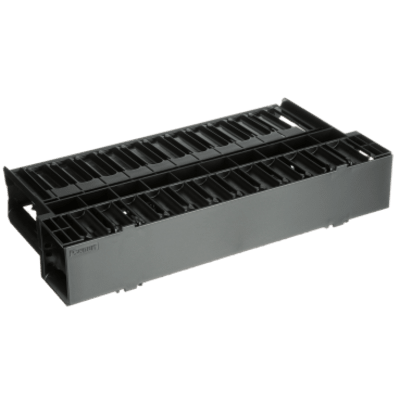 Organizador de Cables Horizontal / Doble Frontal y Posterior / Rack 19in / 2UR / 1.75in de Altura