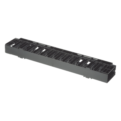 Organizador de Cables Horizontal / 1UR / Rack 19in (483mm) / Frontal / ABS / Cat6 y 10G