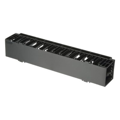 Organizador de Cables Horizontal / Rack 19in / 2UR / Frontal / ABS / Cat 6 y 10G