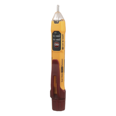 Detector de Voltaje sin Contacto / Rango Dual 12-1000 VCA / Indicadores Visuales y Audibles / CAT IV 1000 V / Apagado Automático / IP54