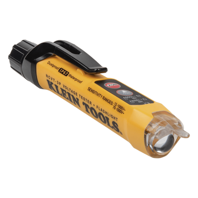 Detector de voltaje sin contacto / 12-1000 V CA / Doble rango / IP67 / CAT IV 1000 V / 6.6′ (2 m) resistencia a caídas / Linterna integrada