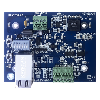 Convertidor RS232 a TCP/IP / 12 VDC / 30 m / RJ45 10/100 Base-T / 5 a 70 °C / 3.031′ x 3.896′