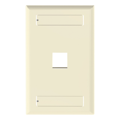 Placa de Pared Vertical / 1 Puerto Keystone / 69.8×114.3 mm / 2.75×4.5 pulg. / Marfil