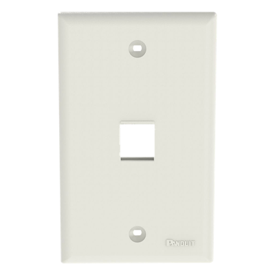 Placa de Pared Vertical / 1 Puerto Keystone / ABS / 69.8 x 114.3 mm / 2.75 x 4.5 pulg. / Blanco Mate / RoHS