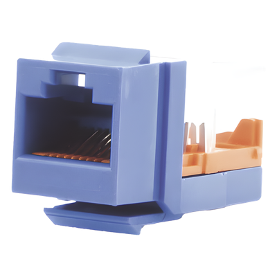 Jack Keystone / Cat 5e / RJ45 / 8P8C / Leadframe / T568A-B / Azul / 1 Puerto