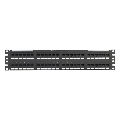Panel de Parcheo Punchdown / Cat 6 Clase E / 48 Puertos / 2UR / 19.00′ Ancho / Acero Inoxidable
