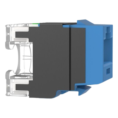 Módulo Jack de Cobre / Categoría 6A / 500 MHz / Terminación 110 / Keystone / RJ45 / Azul