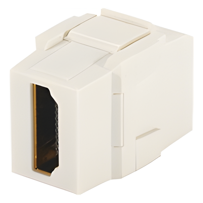 Módulo Acoplador HDMI / Keystone / HDMI 2.0 Cat 2 / Tipo-A Hembra-Hembra / 0.65′ x 0.88′ / Blanco