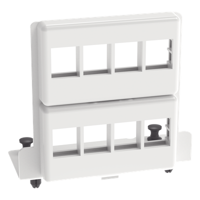 Gabinete Multipropósito de Pared / 8 Puertos Keystone / Acero Calibre 18 / Instalación Empuje/Tirar / Puerta con Cerradura / 3.8×1.99×3.44 pulgadas