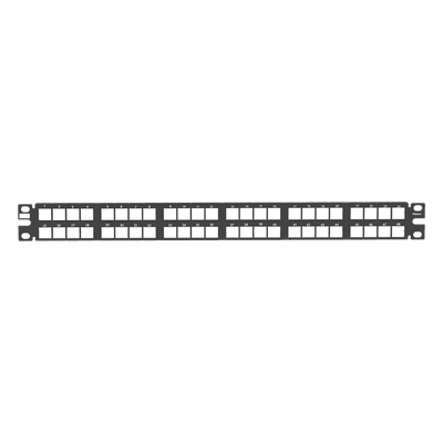 Panel de Parcheo Modular / 48 Puertos / 1 UR / Alta Densidad / Keystone / Acero CRS / RoHS