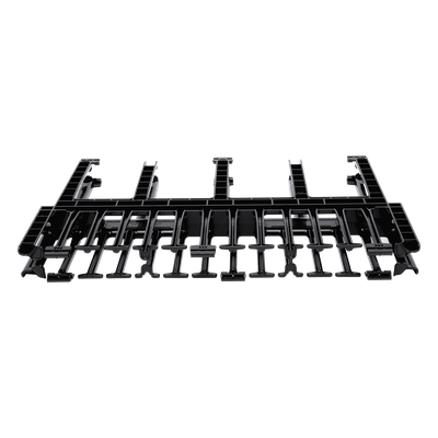 Organizador de Cables Horizontal / Alta Densidad / Doble Frontal y Posterior / Rack 19in / 1UR / Negro