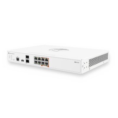 Network Service Edge / 10 Gbps Firewall / 2.5 Gbps Advanced Security / 8 x 2.5 GbE RJ45 / 2 x 10 GbE SFP+ / 4x PoE+ / SD-WAN / Cloud Management