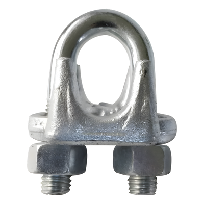 Abrazadera de Sujeción / Acero Forjado / Cable 1/4′ / Rosca 5/16′ / Torque 15 ft-lb / Galvanizada