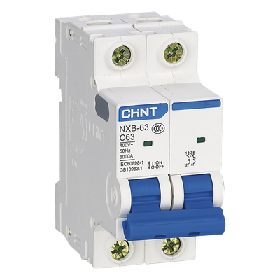 Interruptor Termomagnético Riel DIN / 2 Polos / 63 A / 415 Vca / 6 kA / -40 °C a 70 °C