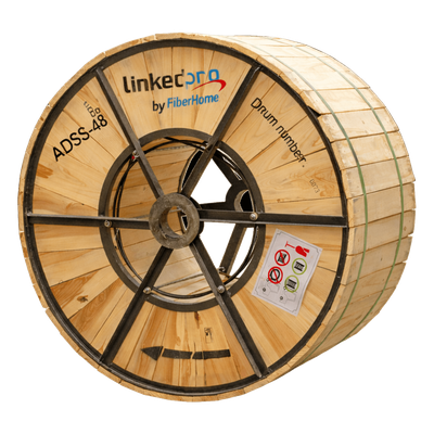 Cable de Fibra Óptica ADSS / Monomodo G.652D / 48 Hilos / Armadura Anti-Roedor / Span 200 m (656.2 ft) / 4 km / Tensión 7000N