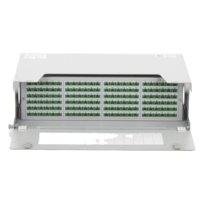 Distribuidor de Fibra Óptica / 144 Empalmes / 144 Acopladores SC/APC / 144 Pigtails SC/APC / 19″ / 5 UR / 260 mm (10.2″) Profundidad