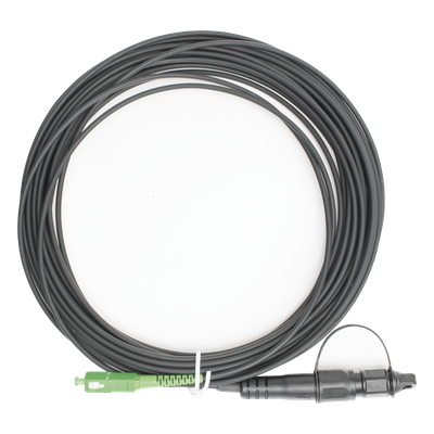 Jumper de Fibra Óptica / SC/APC a FDP460 / Redondo / 10 m (32.81 ft) / Forro 3 mm / G657A2 / Negro