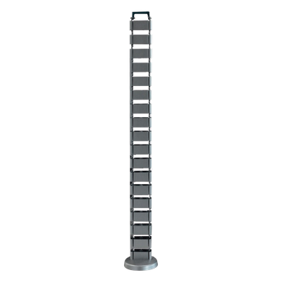 Organizador de Cables Vertical Articulado / Altura Ajustable / 18 Enlaces / ABS y Acero Inoxidable / Operación hasta 105°C