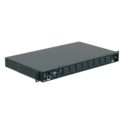 PDU Monitoreable por Toma / 8 Salidas NEMA 5-20R / Control Individual y por Grupo / 120 Vca / 15 A / 1UR Horizontal 19 in