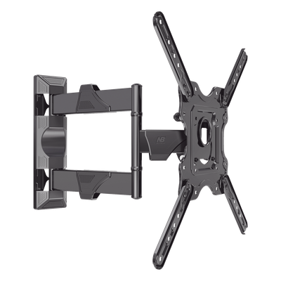Soporte de Pared Articulado / Pantallas 32″ a 55″ / VESA 100×100 a 400×400 mm / Carga 27.2 kg (60 lbs) / Extensión 5 a 40 cm / Giro 180° / Inclinación +8° a -5°
