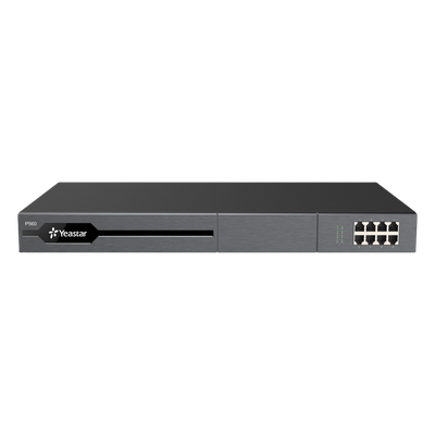 Conmutador IP PBX / 100 a 200 Extensiones / 30 a 60 Llamadas Simultáneas / E1/T1/PRI / 8 Puertos FXO/FXS / Omnicanal con IA