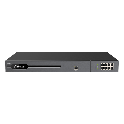 Conmutador IP PBX Enterprise / 300 a 500 Usuarios / 60 a 120 Llamadas Simultáneas / 16 Puertos FXO/FXS / 2 Puertos E1/T1/PRI / Hot Standby
