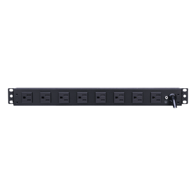 PDU Básico Rack / 8 Salidas NEMA 5-15R Traseras / 15 Amp / 120 Vca / 1UR / Cable 4.5 m (14.8 ft)