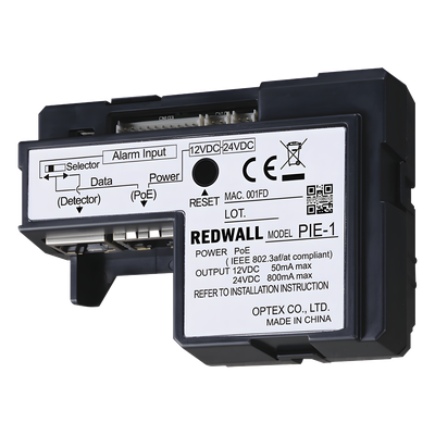 Codificador PoE IP / Conversión ASCII Redwall / 2x RJ45 Passthrough / -40 a +60°C / Caja Doble Grupo