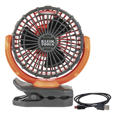 Ventilador Portátil Recargable / 2 Velocidades / Autonomía 5-9 Horas / Montaje 360° / USB-C / Pinza e Imán