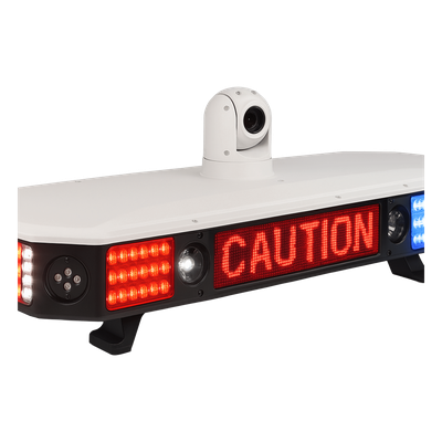 Sistema de Luces de Emergencia para Vehículos Policiales / 8 Cámaras HD AI / PTZ 30x / 6 TOPS / 4G/5G / Sirena 100W / Pantalla LED / RGB 20,000 h