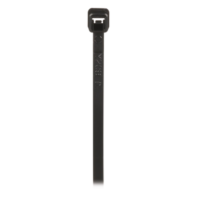 Cincho de Bloqueo / 203 mm (8 in) largo / 2.5 mm ancho / Nylon 6.6 UV / Negro / 1000 pz