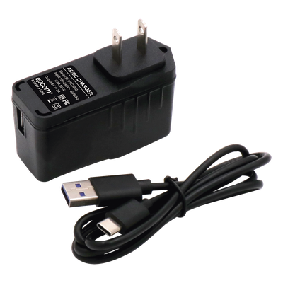 Adaptador de corriente AC/DC / Entrada 100-240 VCA / Salida 5 VCC @ 3 A / Conectores USB-C y micro-USB