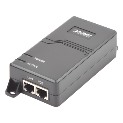 Inyector PoE / IEEE 802.3at/af / Gigabit / 30 W / 50-54 VDC / 100-240 VAC / 0 a 50 °C