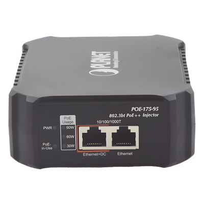 Inyector PoE / 802.3bt 95W / Gigabit / Fuente interna / Alcance 100m (328 pies)