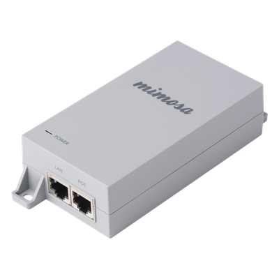 Inyector PoE / 50 VCC / 1.2 A / Gigabit / 2 x RJ-45 blindados / 65 x 36 x 163 mm / 0.4 kg
