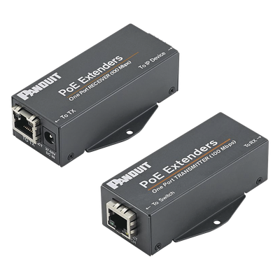 Extensor PoE/PoE+ / 10/100 Mbps / Alcance 610 m (2000 ft) / Cat5e o Cat6 / IEEE 802.3af/at / -40°C a 70°C