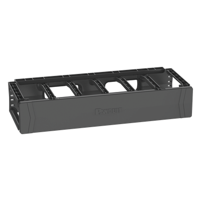 Organizador de Cables Horizontal / Rack 19 pulgadas / 2UR / Cubierta Magnética Doble Bisagra / Aberturas para Cat 6 y 6A / 484 x 90 x 202 mm (19 x 3.5 x 7.9 in)