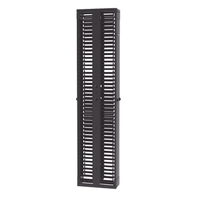 Organizador de Cables Vertical / Doble Frente y Posterior / 45 Unidades / 8 in de Ancho / Acero y ABS / Push-to-Close