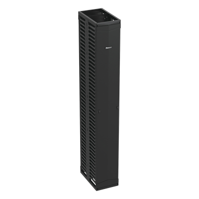 Organizador de Cable Vertical Doble / 45 Espacios Rack 19″ / 12in (304.8 mm) Ancho / Tapas de Acero / Dedos ABS / Push-to-Close / 2 y 4 Postes