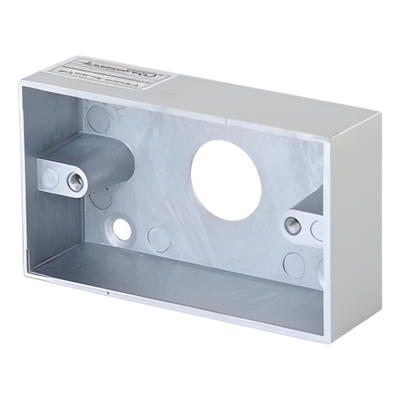 Caja de Montaje para Botón de Salida / Aleación de Zinc Cromada / Superficie / 85 x 50 x 25 mm