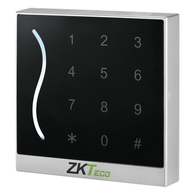 Lector de Proximidad y Teclado / 125 kHz EM / Wiegand 26/34 Bits / IP65 / Rango 5 cm / -20°C a 65°C / 2.95 x 2.95 x 0.63 pulgadas