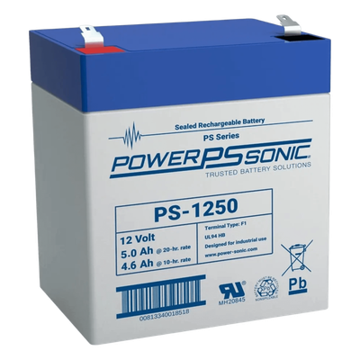 Batería de Respaldo AGM/VRLA / 12V / 5.0 Ah / Terminales F1 / Vida Útil 5 Años / Caja ABS Resistente