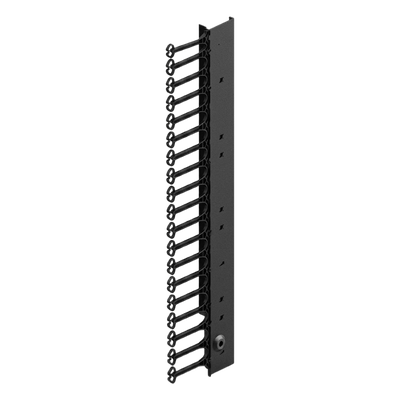 Organizador Vertical de Cables / 45 UR / 2 m (6.6 ft) / 726 Cables / RAL 9005 / Dedos 1.75 pulg / 95×208 mm