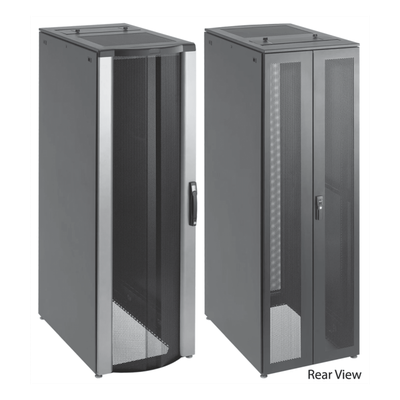 Gabinete para Servidores / 42 UR / Acero 16ga / Puertas Perforadas Frontal y Trasera / Profundidad Extendida 1200 mm / Ancho 600 mm