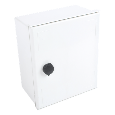 Gabinete de Poliéster / IP65 / 250 x 300 x 140 mm / Carga 30 kg / Placa Trasera Incluida / Cerradura con Llave