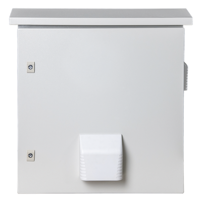 Gabinete de Acero para Exterior / IP55 / IK10 / Ventilación con Ventilador 110 VCA / 593 x 609 x 399 mm (1.95 x 2.0 x 1.31 ft) / Placa Trasera Galvanizada 550 x 565 mm