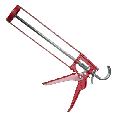 Pistola Calafateadora / 9″ (228.6 mm) / Mango Aluminio y Marco Acero / Cartuchos Estándar 216 x 50 mm / Gatillo Ajustable / Espiga Gancho