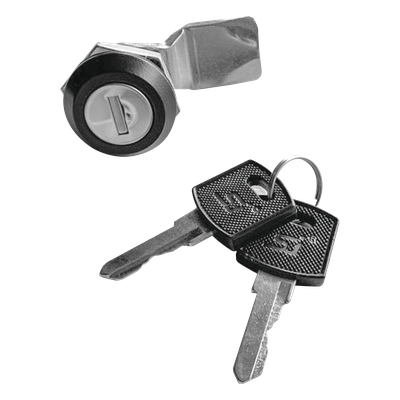 Cerradura con Paleta Metálica / 2 Llaves de Seguridad / Acero / Gabinetes 0-600 mm (0-1.97 ft) / Llave Maestra / Compatible Poliéster