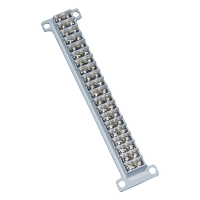 Bloque de Terminales / 20 Líneas / 10 A / 400 V / Carcasa Modular ABS / Terminales de Cobre